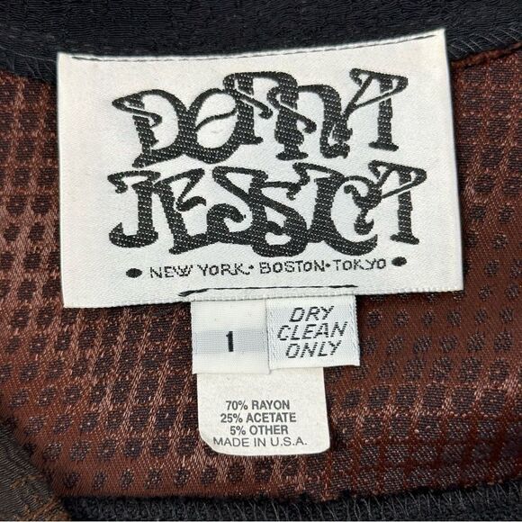 DONNA JESSICA Vintage Art to Wear Patchwork Lagenlook Cardigan Sz 1 S/M - Picture 6 of 6